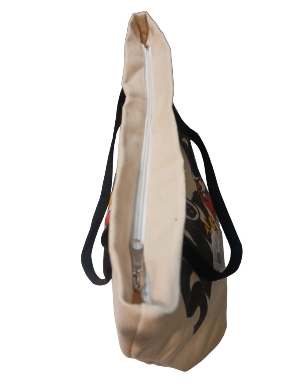 Peanuts -ECO Friendly NWT Snoopy/Woodstock Enjoying Life,Large Canvas Bag,Zipper - Picture 6 of 8